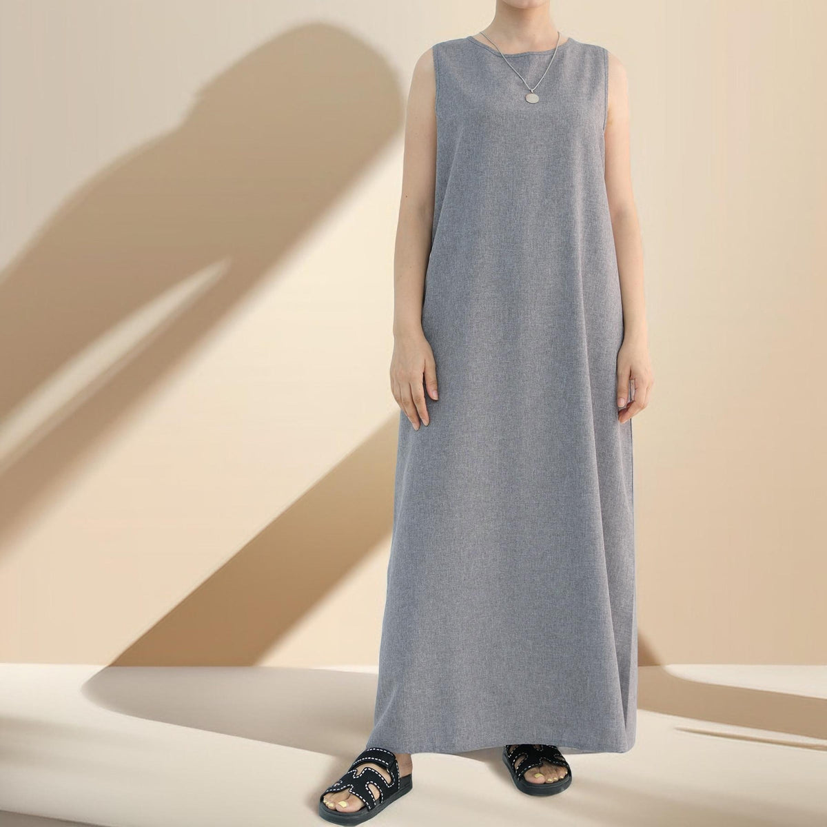 Lily 2 PC Abaya Set with Elegant Floral Sleeve Embroidery - Try Modest Limited