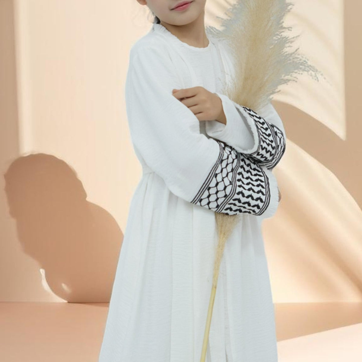 Little Miss Keffiyeh Open Front Kimono Abaya - Try Modest Limited