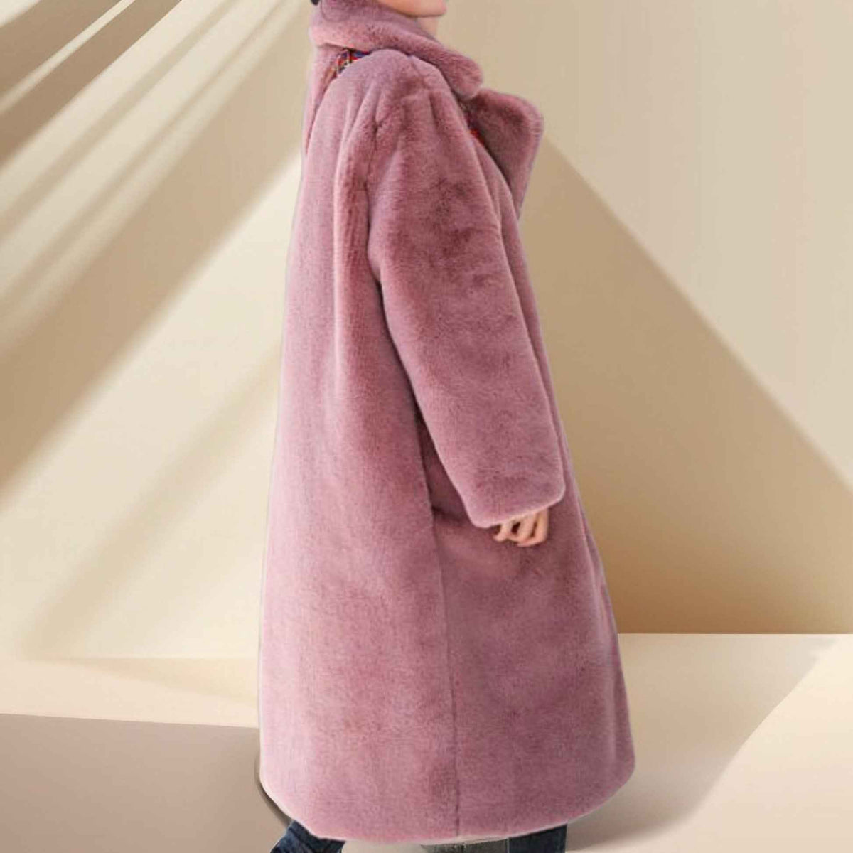 Long Faux Fur Coat- WInter long coats for women - Try Modest Limited