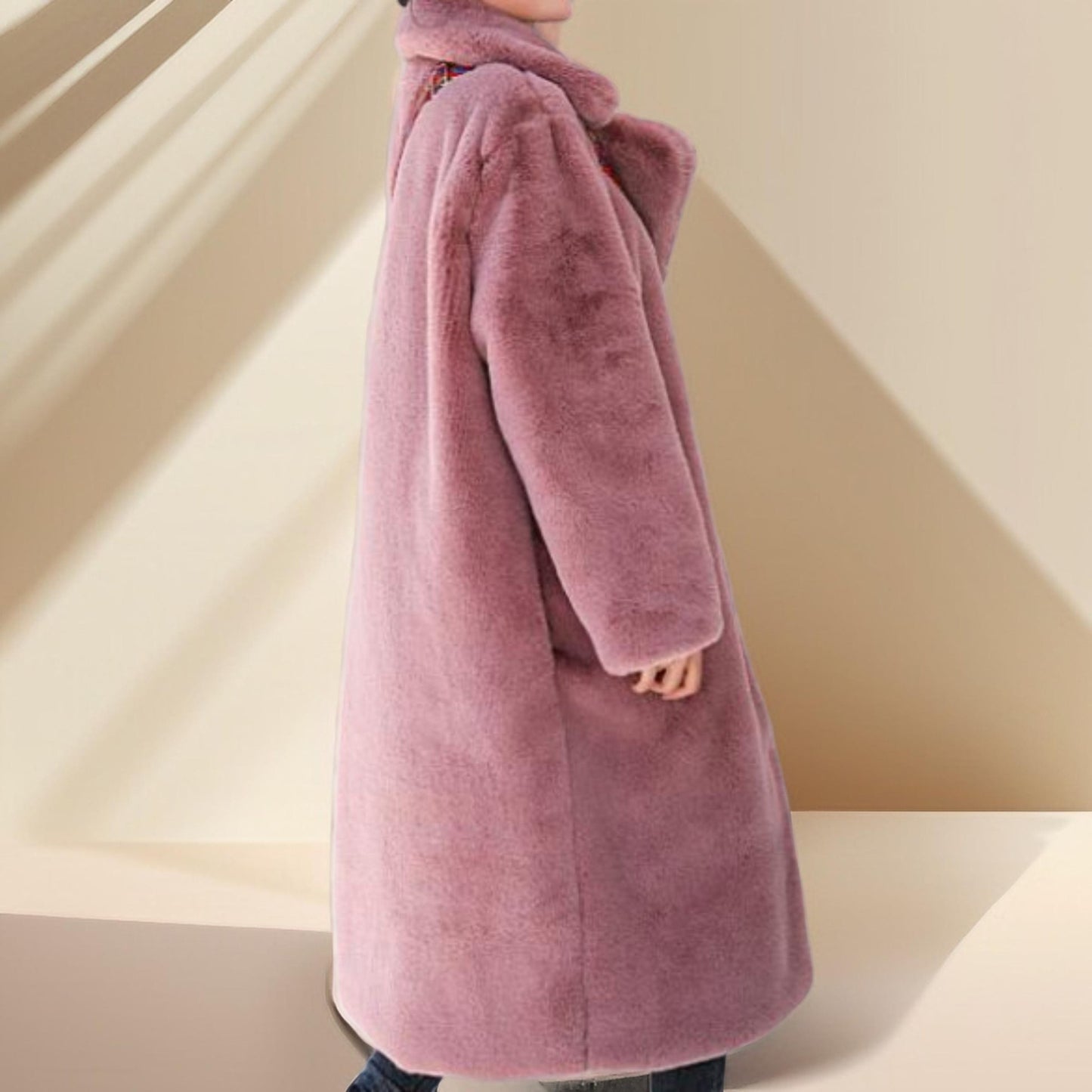 Long Faux Fur Coat- WInter long coats for women - Try Modest Limited 