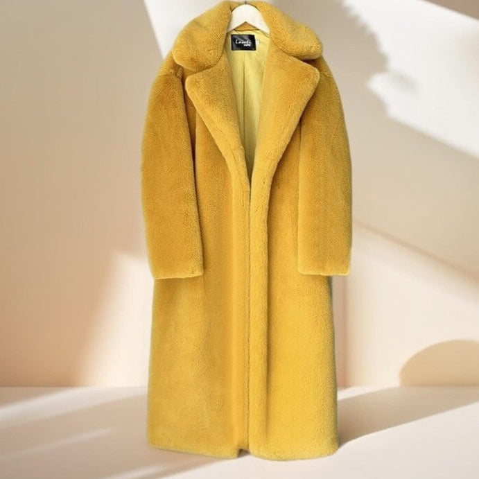 Long Faux Fur Coat- WInter long coats for women - Try Modest Limited 