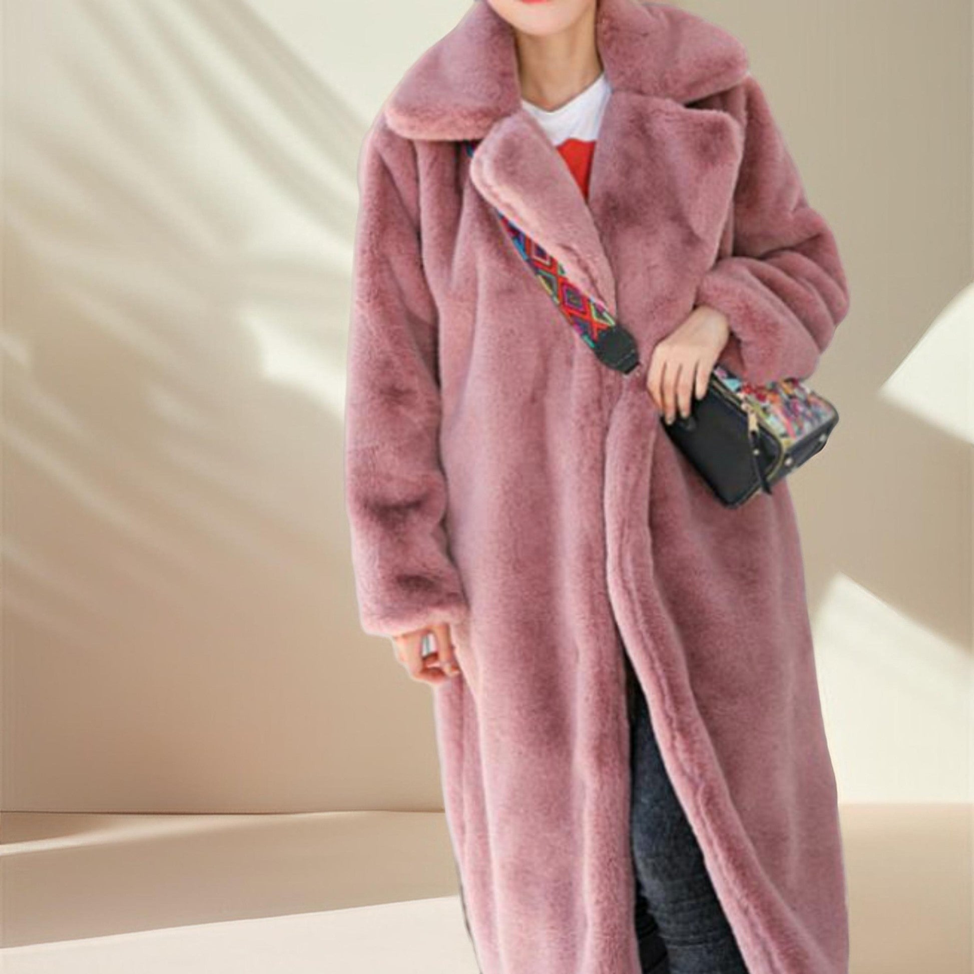 Long Faux Fur Coat- WInter long coats for women - Try Modest Limited 