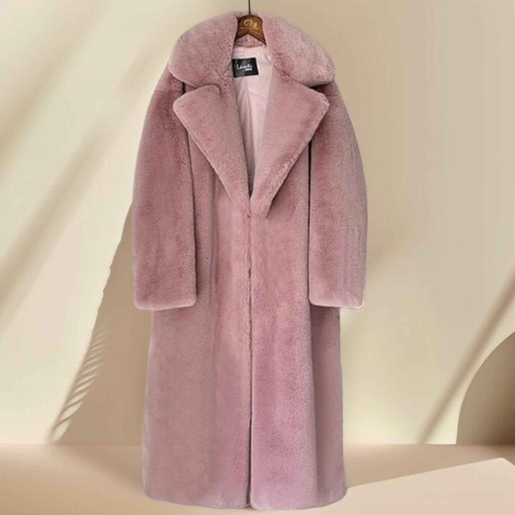 Long Faux Fur Coat- WInter long coats for women - Try Modest Limited