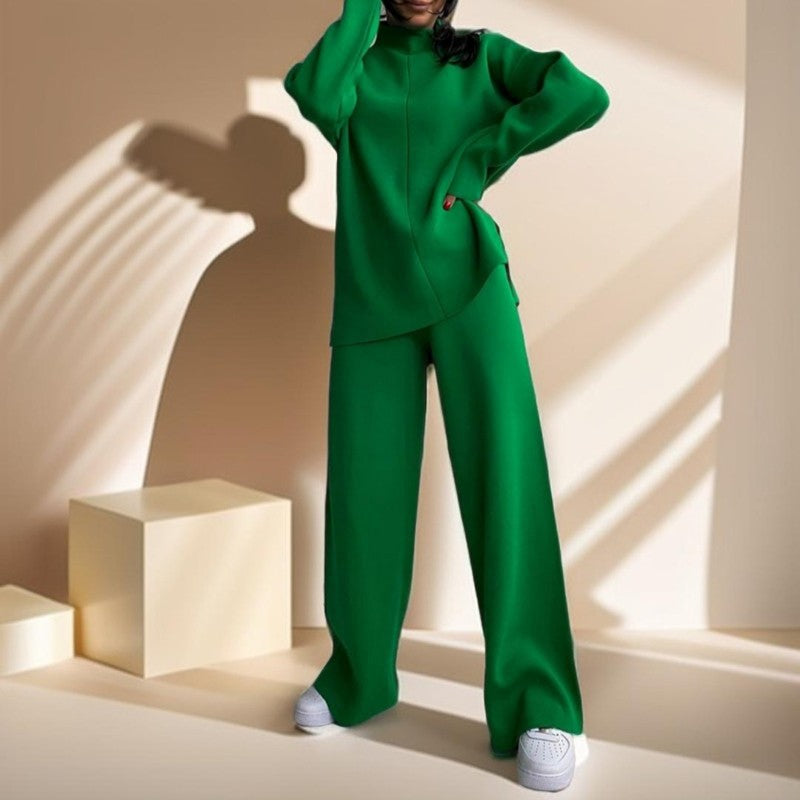 Long Sleeve Loose Casual Sweater Knitted Set - Try Modest Limited