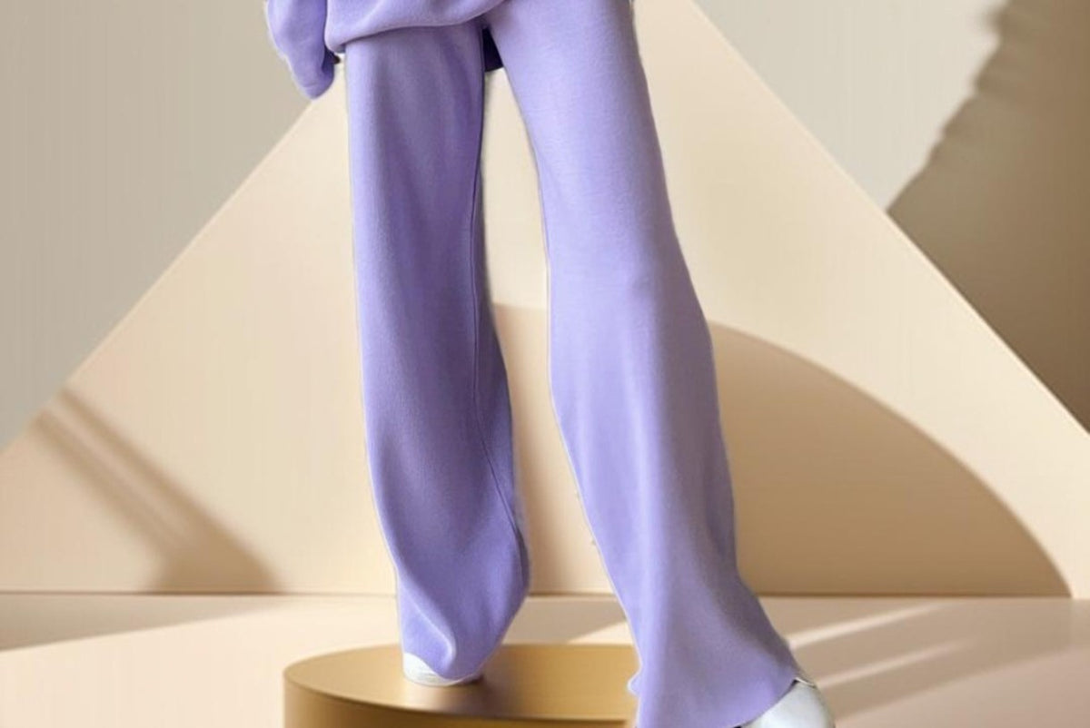 Long Sleeve Loose Casual Sweater Knitted Set - Try Modest Limited