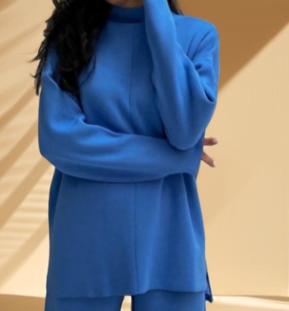 Long Sleeve Loose Casual Sweater Knitted Set - Try Modest Limited