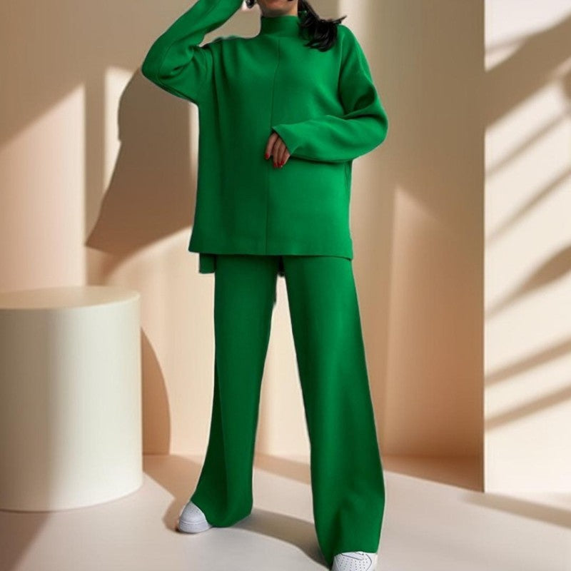 Long Sleeve Loose Casual Sweater Knitted Set - Try Modest Limited