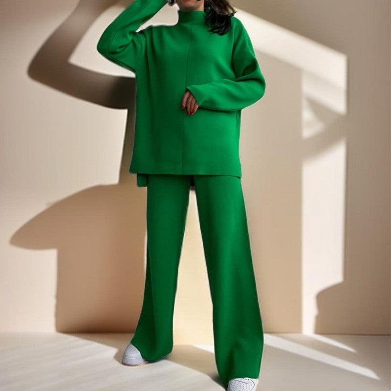 Long Sleeve Loose Casual Sweater Knitted Set - Try Modest Limited