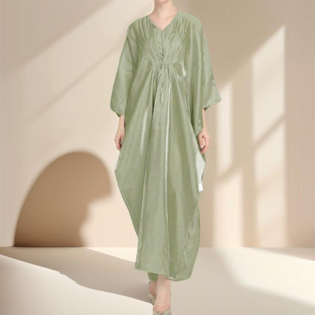 Loose Batwing Sleeve Long Dress Middle East Women's Robe - Try Modest Limited 