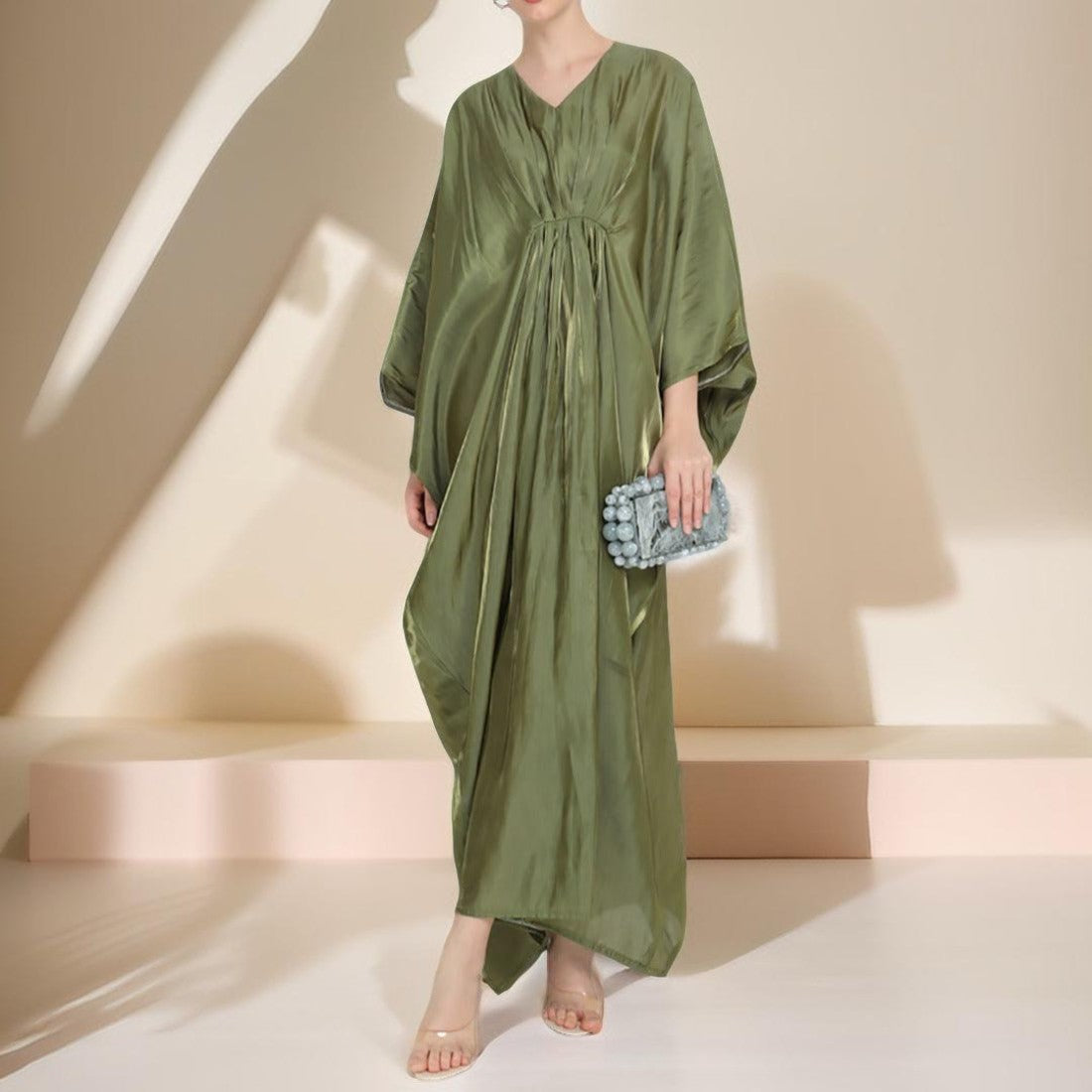 Loose Batwing Sleeve Long Dress Middle East Women's Robe - Try Modest Limited 