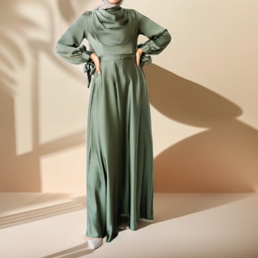 Luxe Silky Draped Robe - Try Modest Limited
