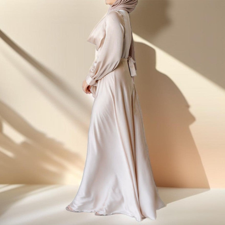 Luxe Silky Draped Robe - Try Modest Limited