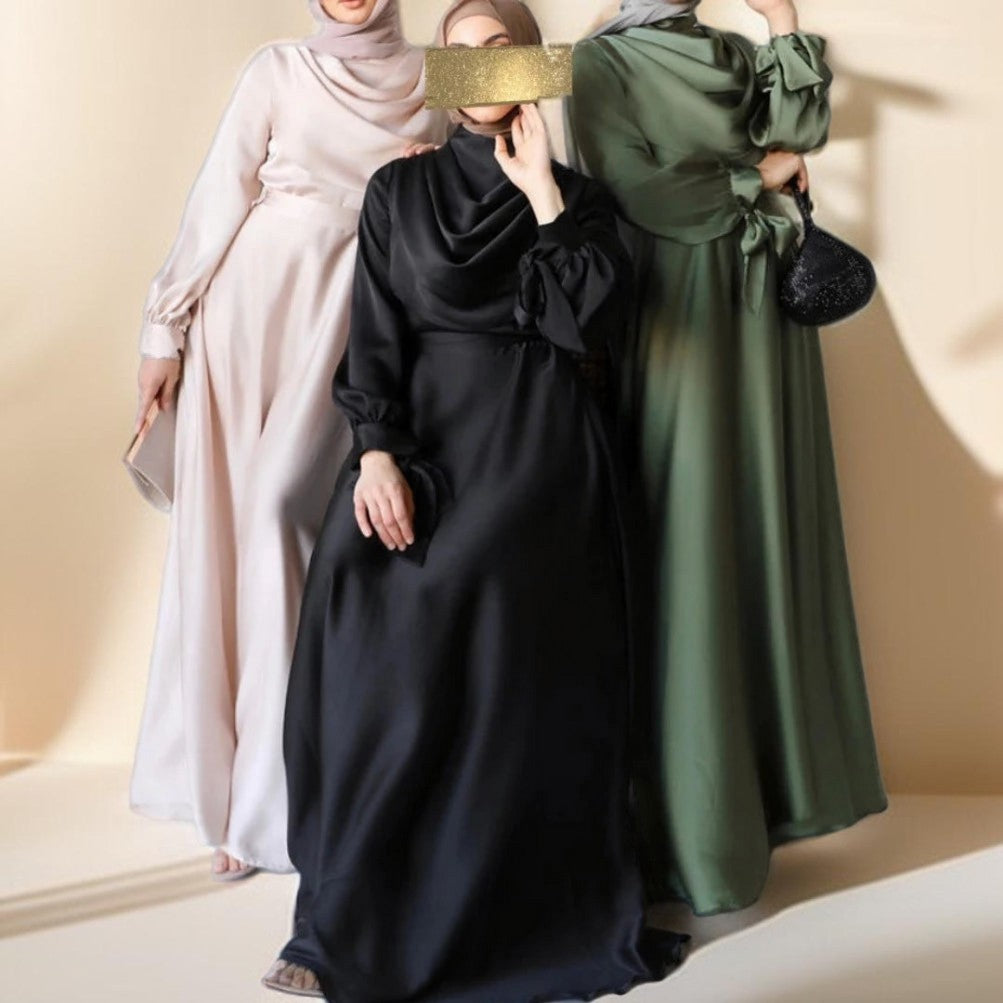 Luxe Silky Draped Robe - Try Modest Limited