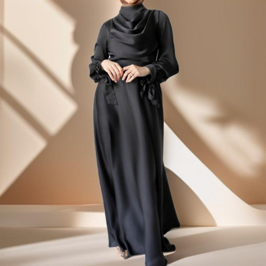 Luxe Silky Draped Robe - Try Modest Limited 