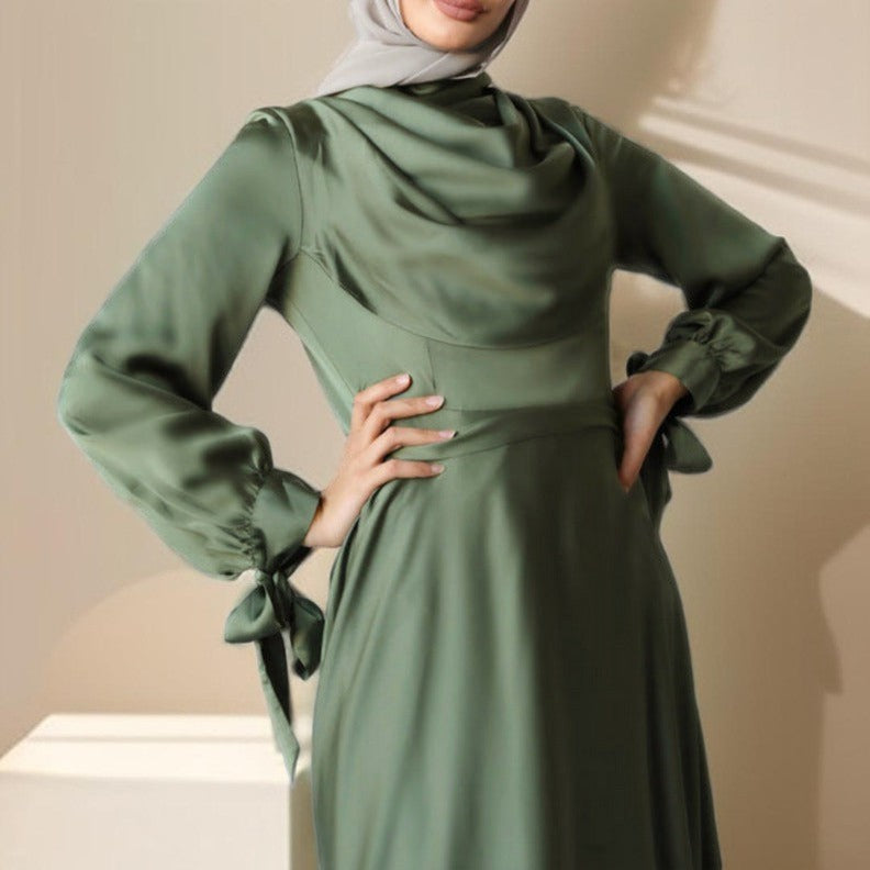 Luxe Silky Draped Robe - Try Modest Limited