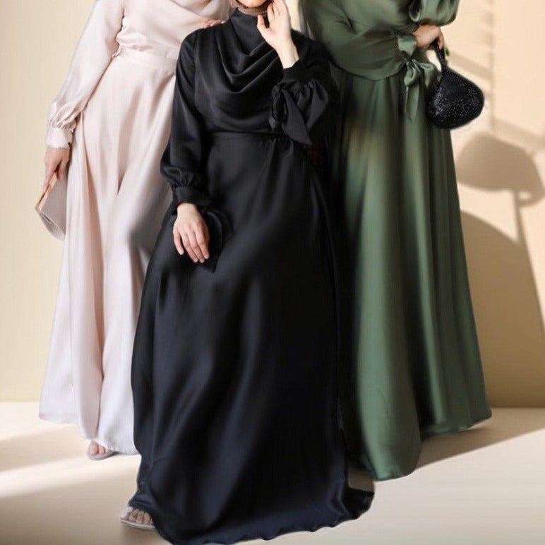 Luxe Silky Draped Robe - Try Modest Limited