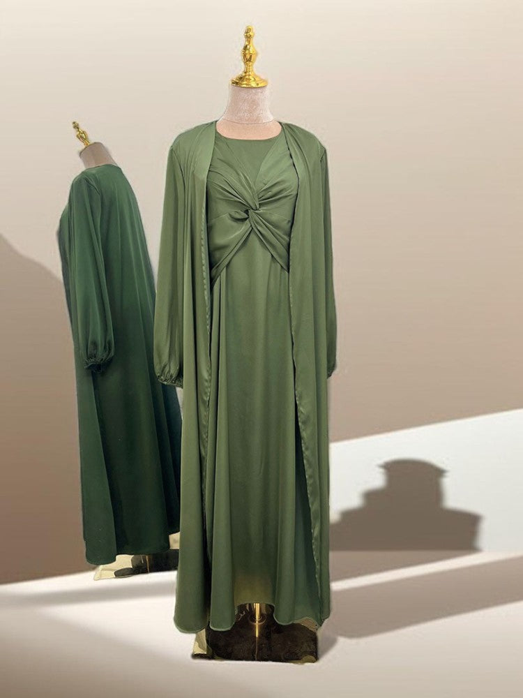 Luxury 2 piece abaya dress - Try Modest Limited 