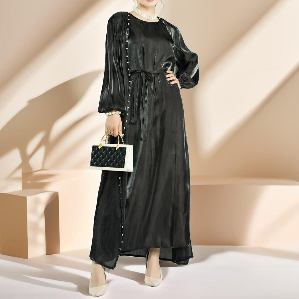 Luxury Elegant Women's Fashion Moroccan Abaya 2 Pcs set - Try Modest Limited