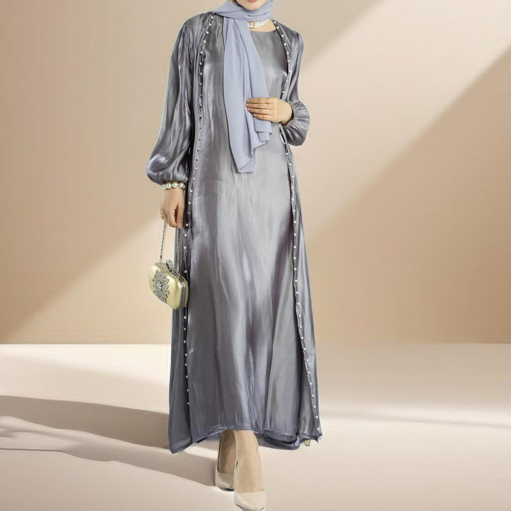 Luxury Elegant Women's Fashion Moroccan Abaya 2 Pcs set - Try Modest Limited