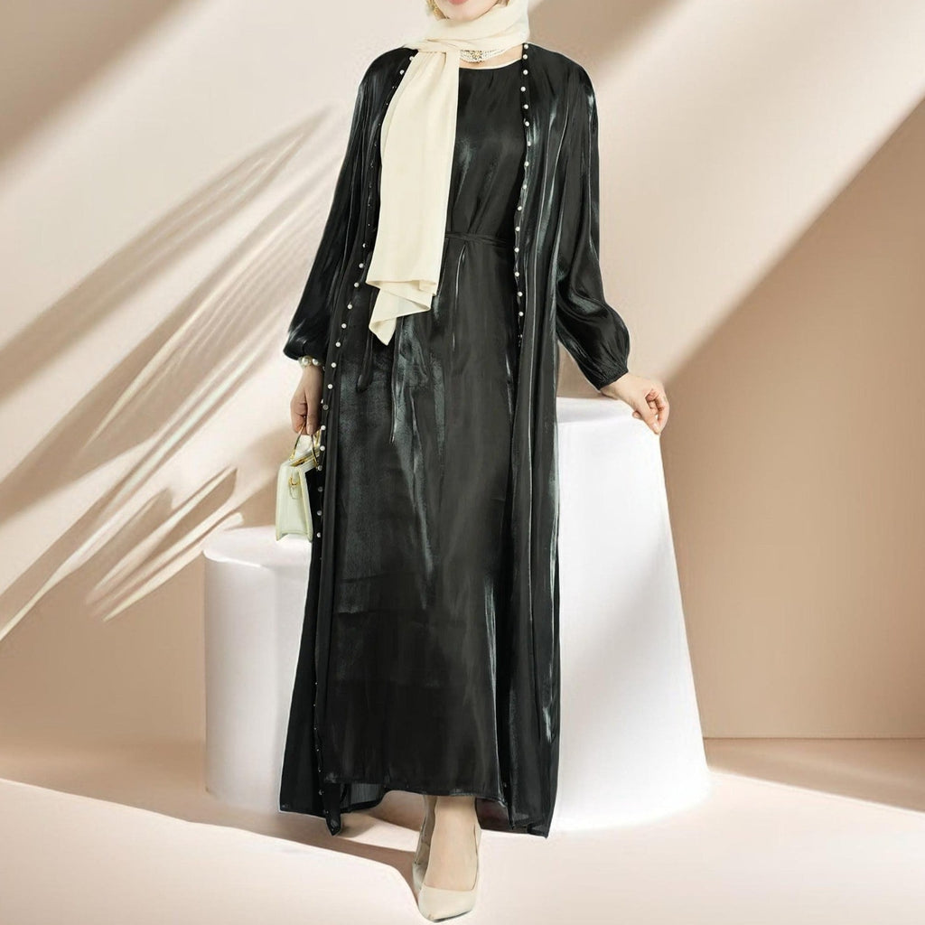 Luxury Elegant Women's Fashion Moroccan Abaya 2 Pcs set - Try Modest Limited