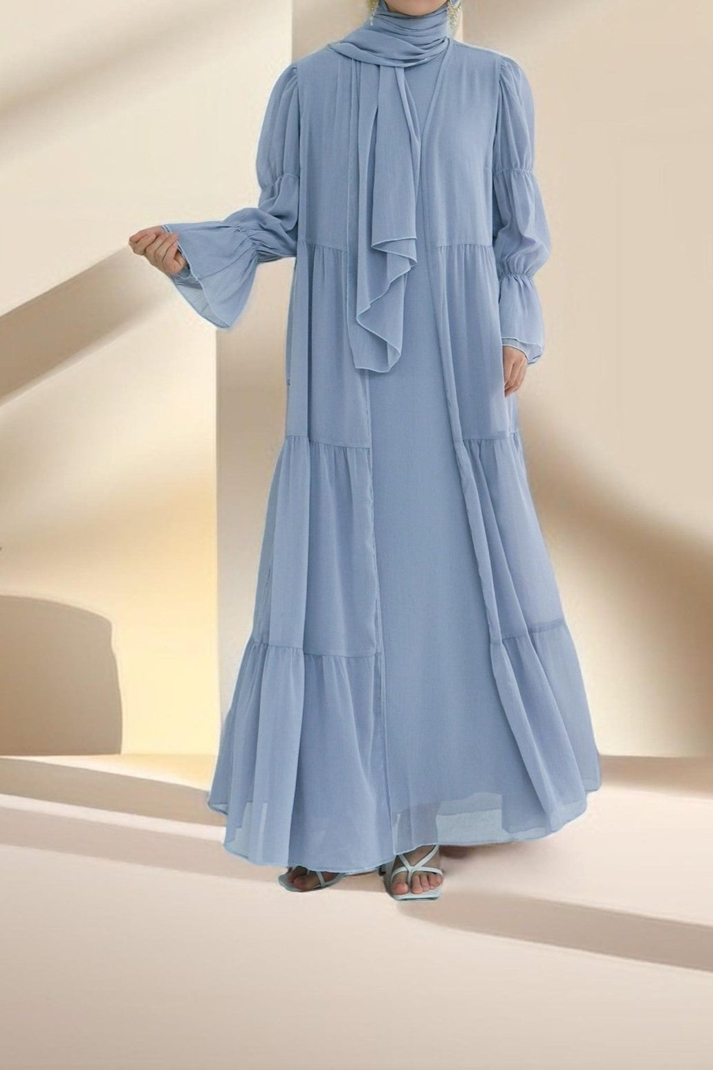 Lyana 2 PC Open Abaya