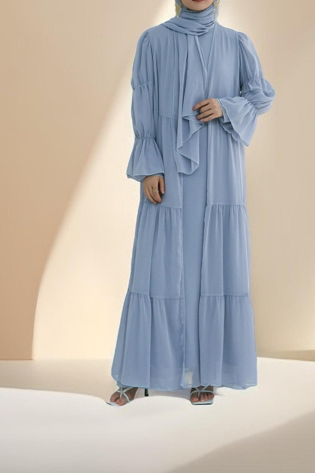 Lyana 2 PC Open Abaya