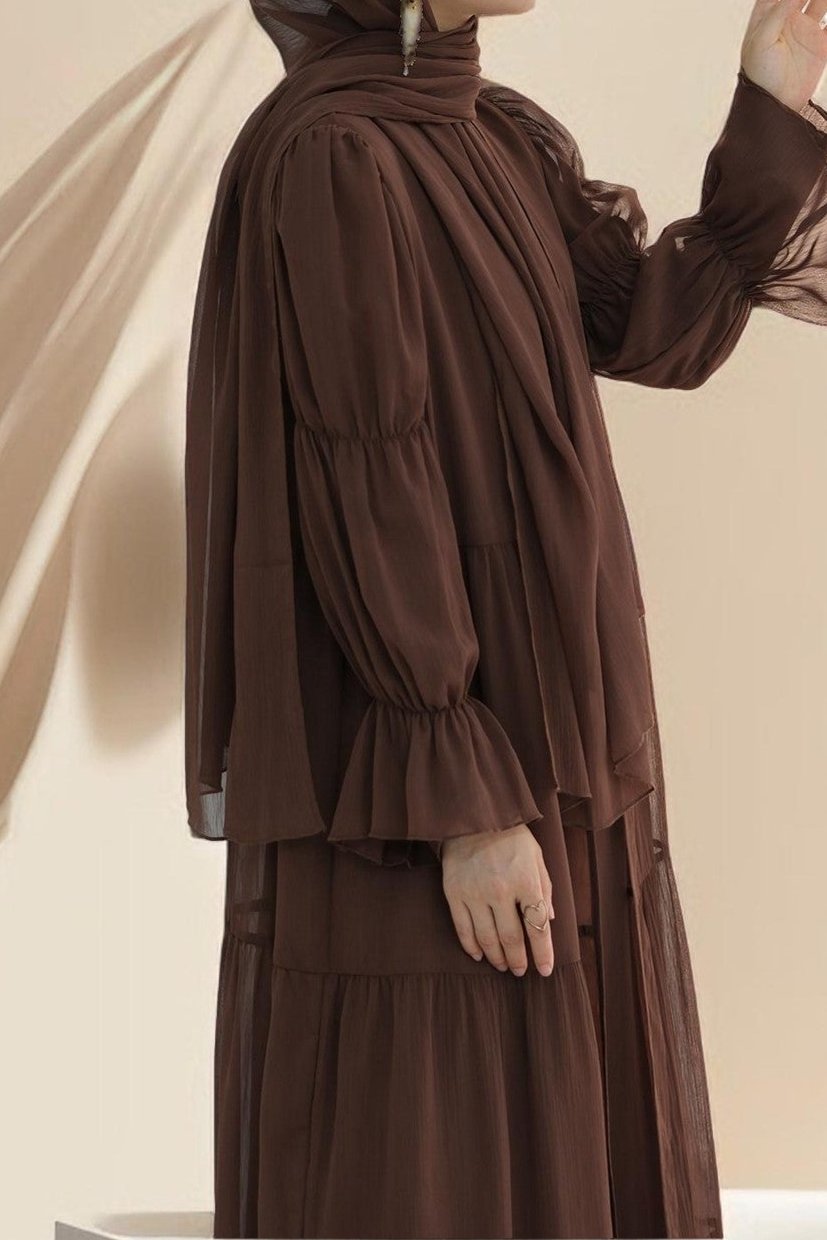 Lyana 2 PC Open Abaya