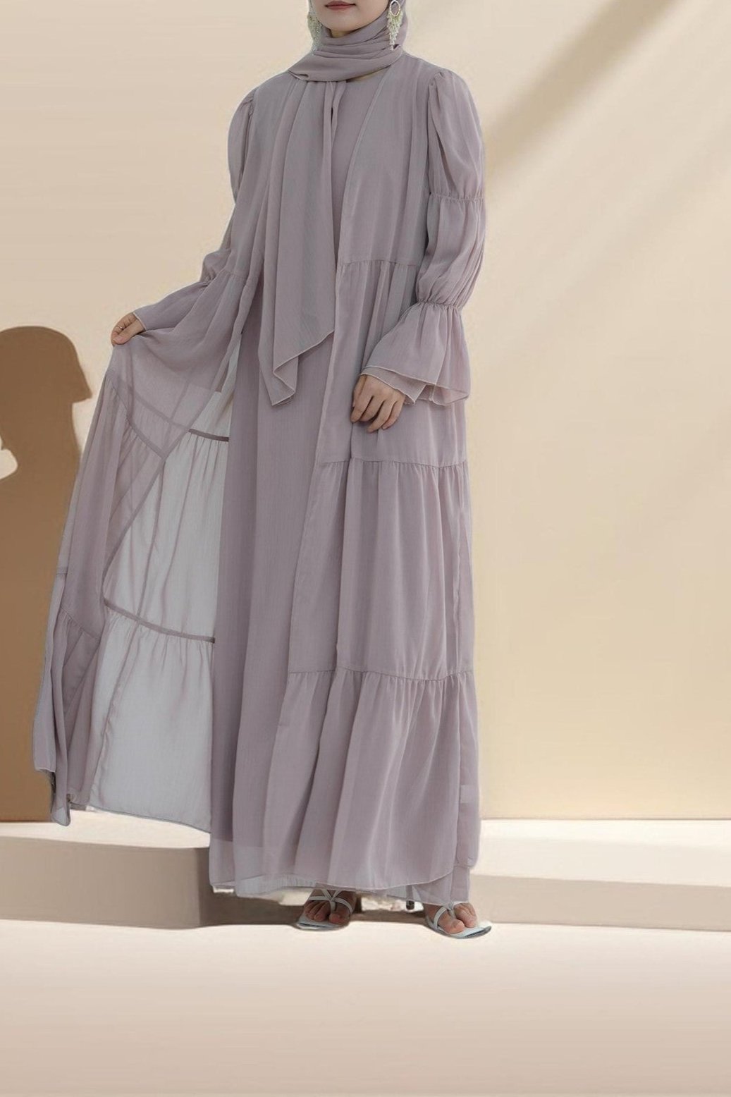 Lyana 2 PC Open Abaya