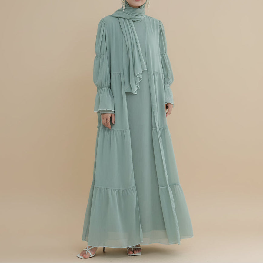 Lyana 2 PC Open Abaya - Try Modest Limited 