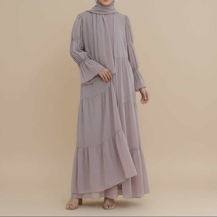 Lyana 2 PC Open Abaya - Try Modest Limited 