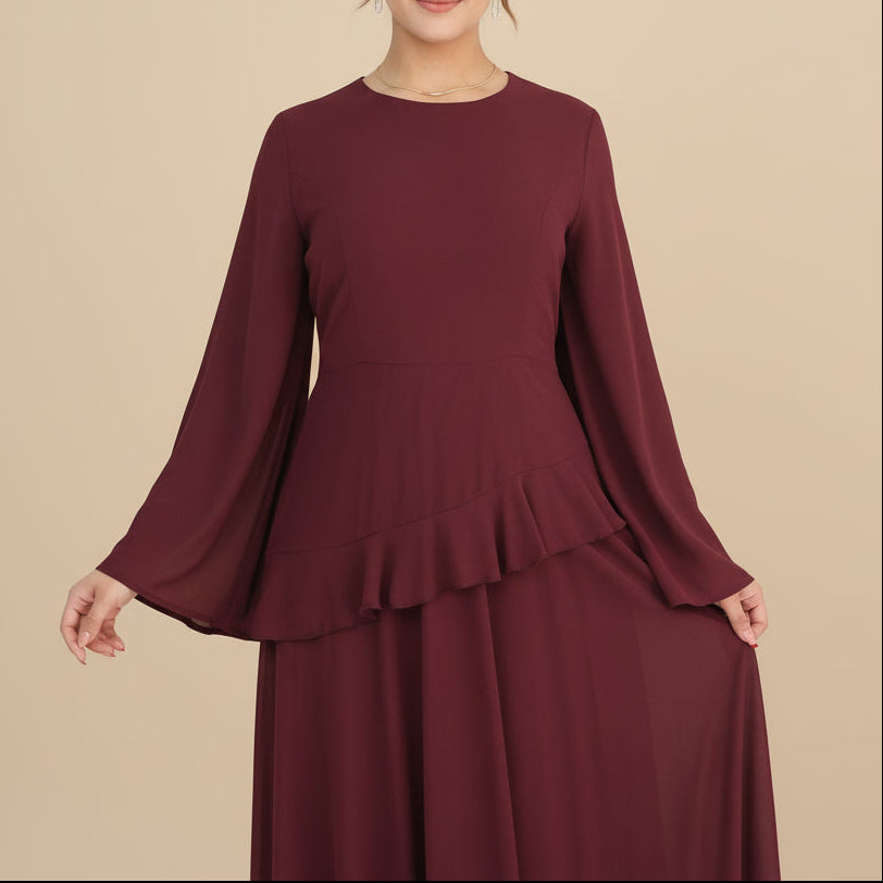 Mahveen Long Sleeve Modest Maxi Dress - Try Modest Limited 