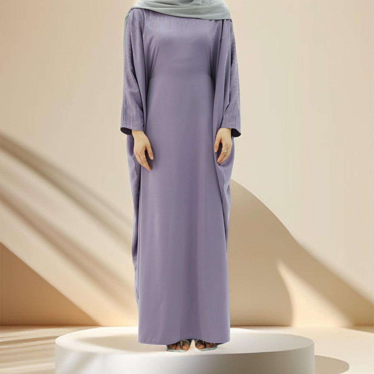 Maria Embellished Kaftan Abaya - Try Modest Limited