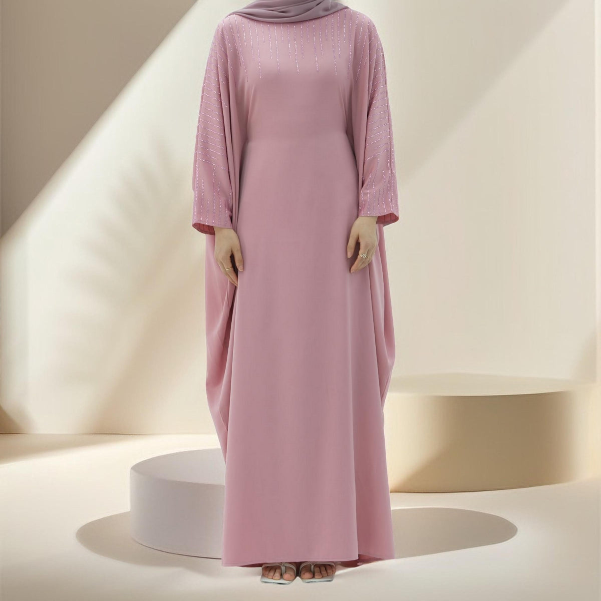 Maria Embellished Kaftan Abaya - Try Modest Limited