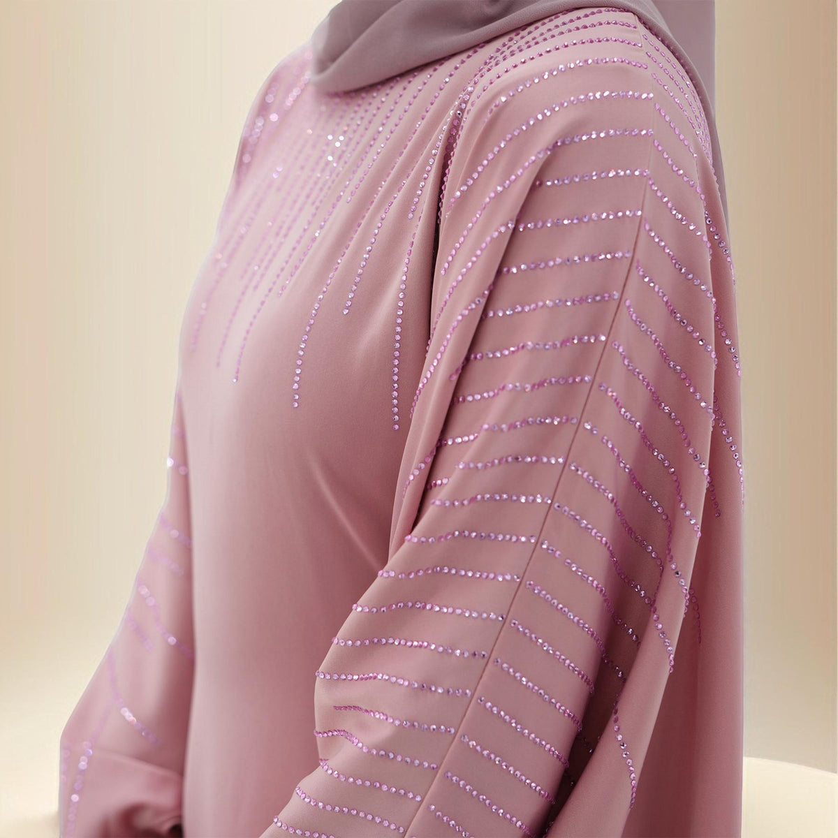 Maria Embellished Kaftan Abaya - Try Modest Limited