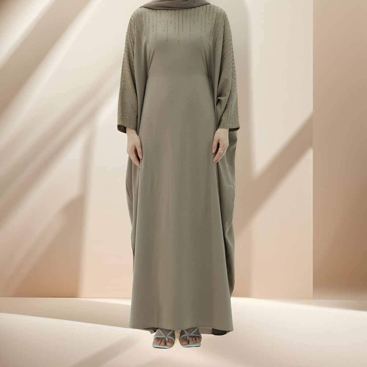 Maria Embellished Kaftan Abaya - Try Modest Limited