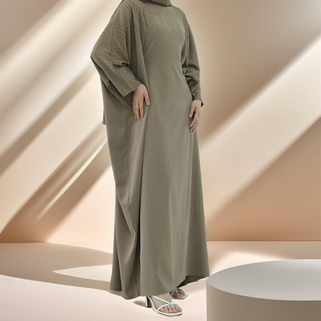 Maria Embellished Kaftan Abaya - Try Modest Limited