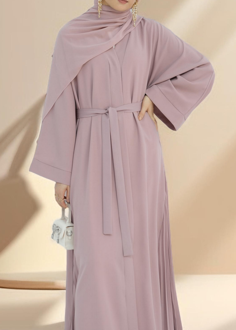 Marjan Side Pleated Kimono Abaya Try Modest Limited