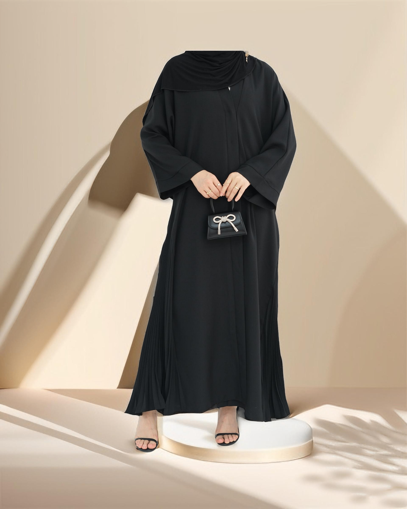 Marjan Side Pleated Kimono Abaya Try Modest Limited