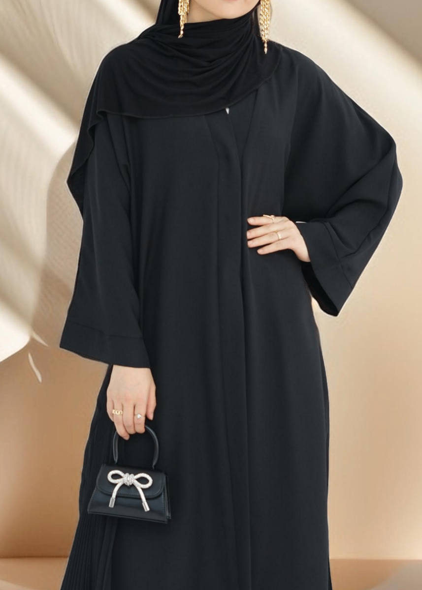 Marjan Side Pleated Kimono Abaya Try Modest Limited