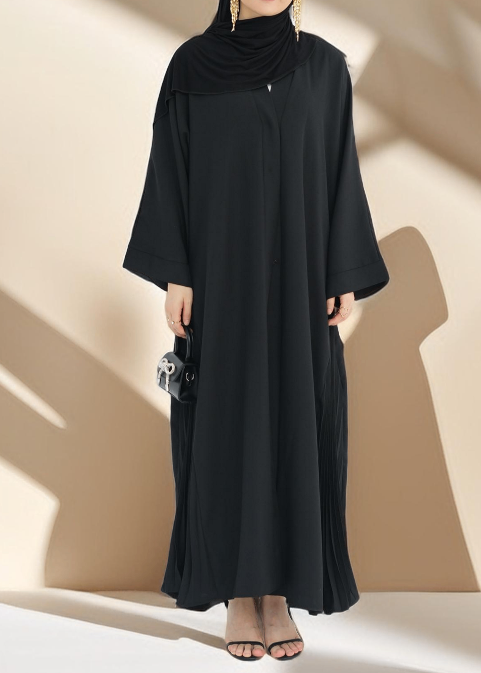 Marjan Side Pleated Kimono Abaya Try Modest Limited