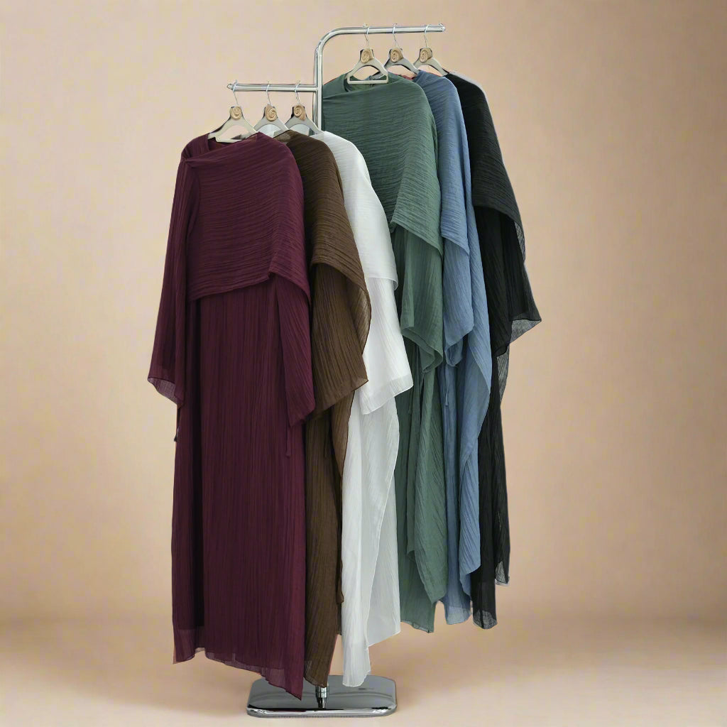 Maya Pleated Long Sleeve Modest Maxi Dress - Try Modest Limited