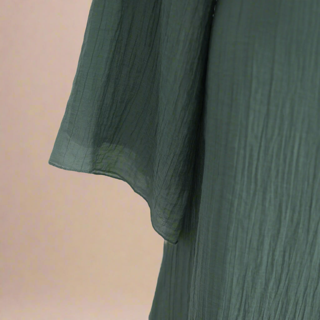 Maya Pleated Long Sleeve Modest Maxi Dress - Try Modest Limited