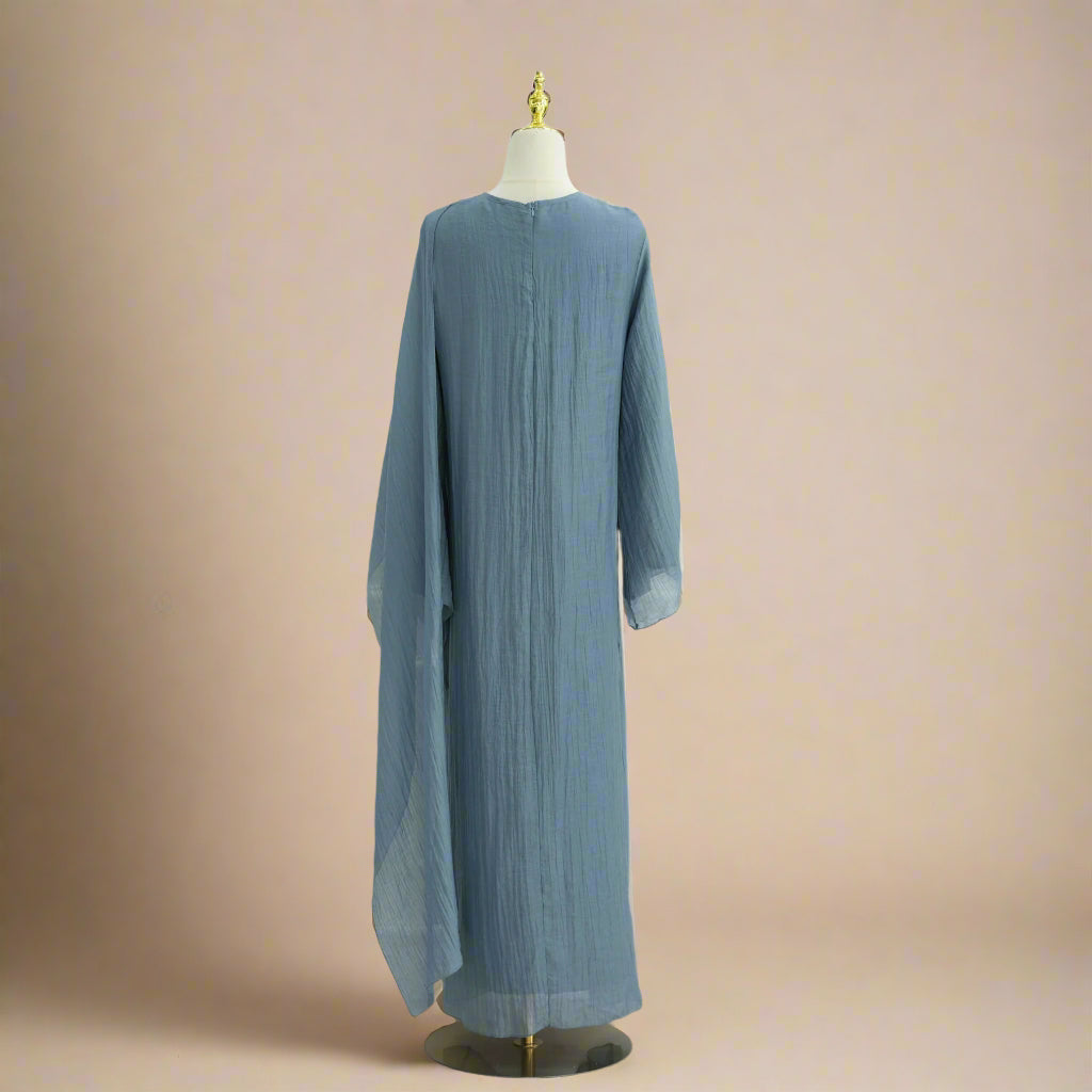 Maya Pleated Long Sleeve Modest Maxi Dress - Try Modest Limited