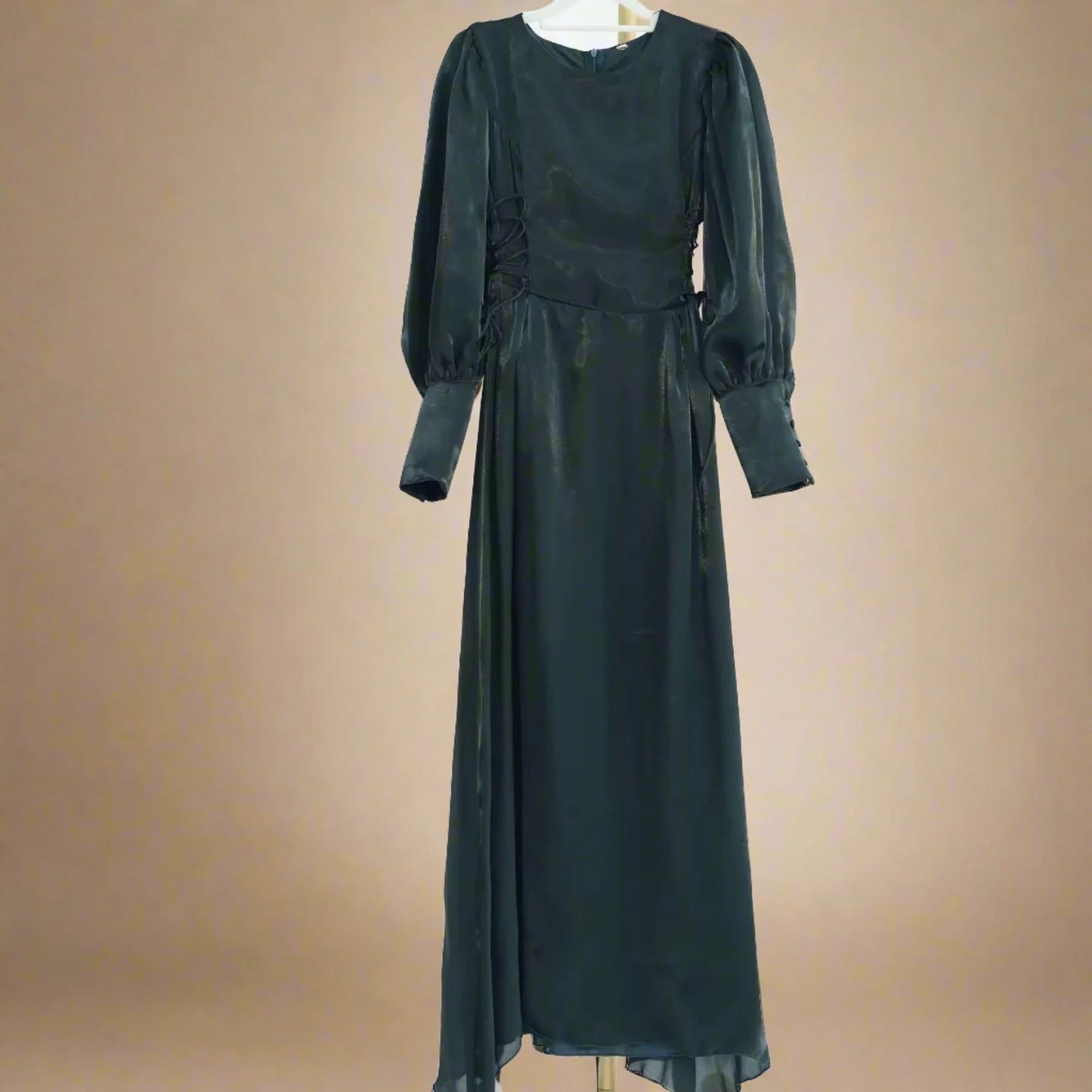 Merida long sleeve modest evening dress