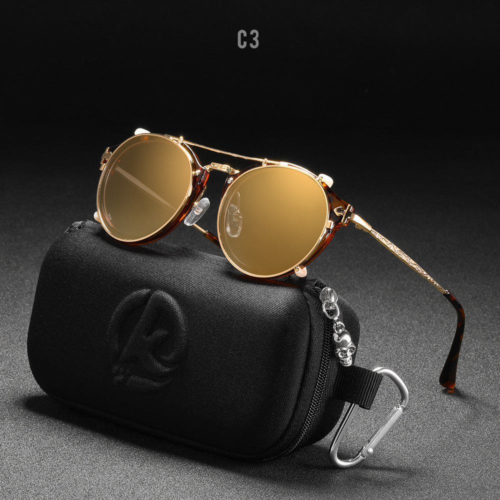 Metal Round Ladies Outdoor Sunglasses Set Mirror - Try Modest Limited