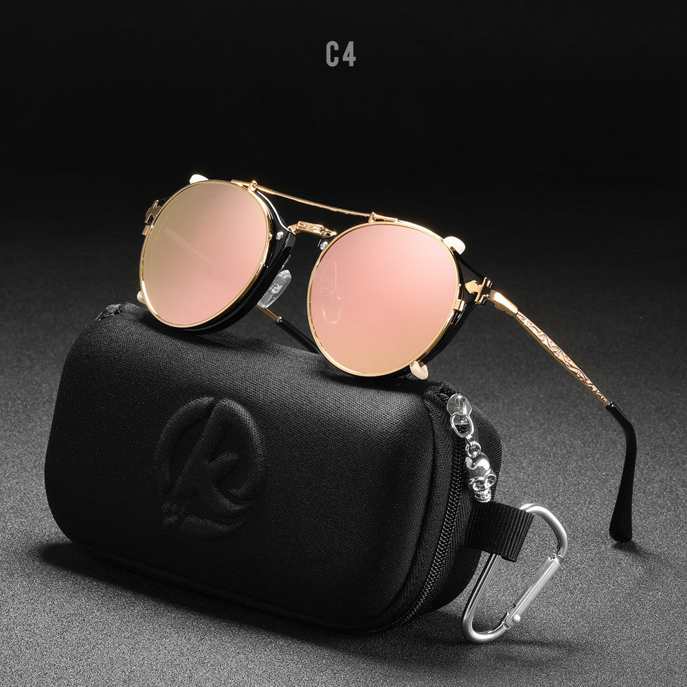 Metal Round Ladies Outdoor Sunglasses Set Mirror - Try Modest Limited