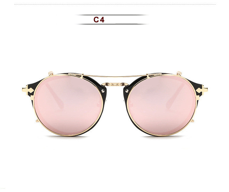 Metal Round Ladies Outdoor Sunglasses Set Mirror - Try Modest Limited