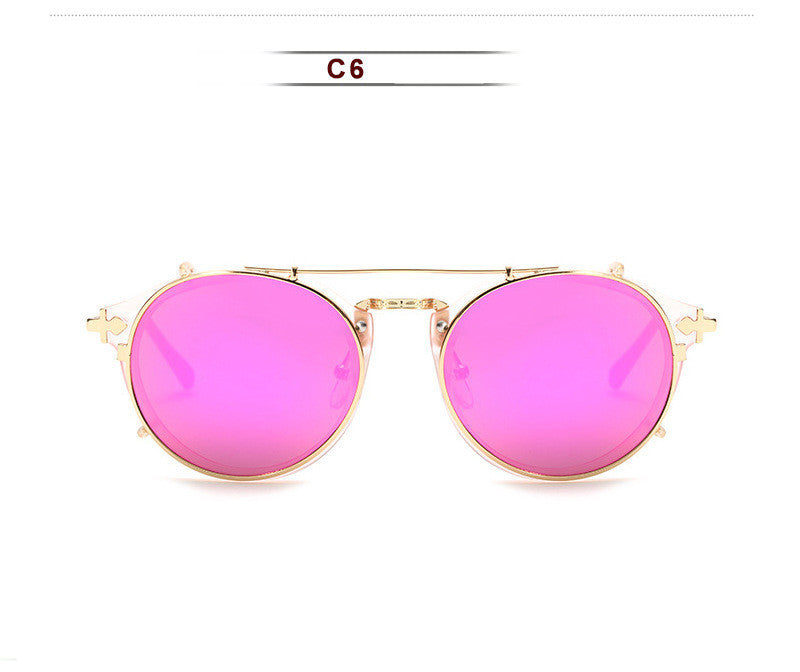 Metal Round Ladies Outdoor Sunglasses Set Mirror - Try Modest Limited