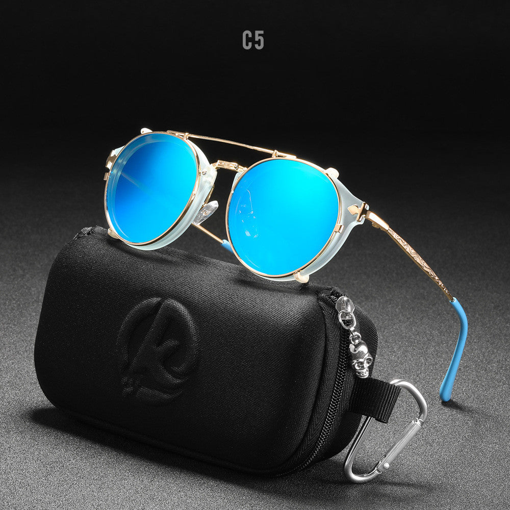 Metal Round Ladies Outdoor Sunglasses Set Mirror - Try Modest Limited