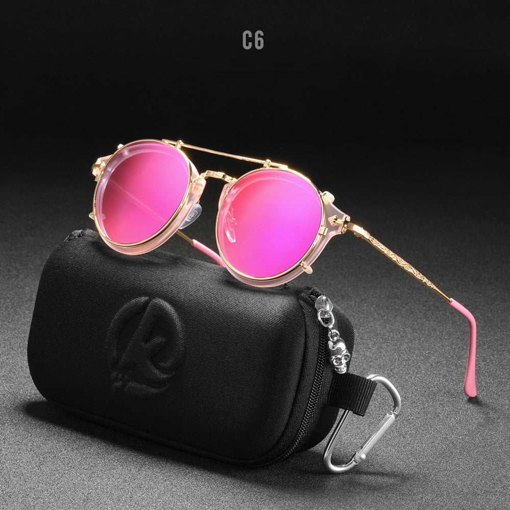 Metal Round Ladies Outdoor Sunglasses Set Mirror - Try Modest Limited